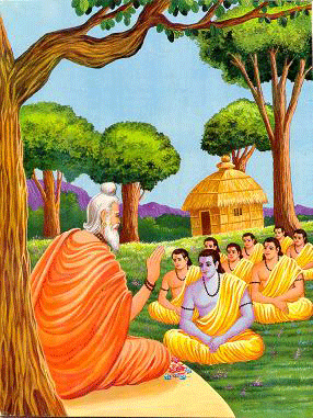 Rishi teaching disciples - Indian Philosophy