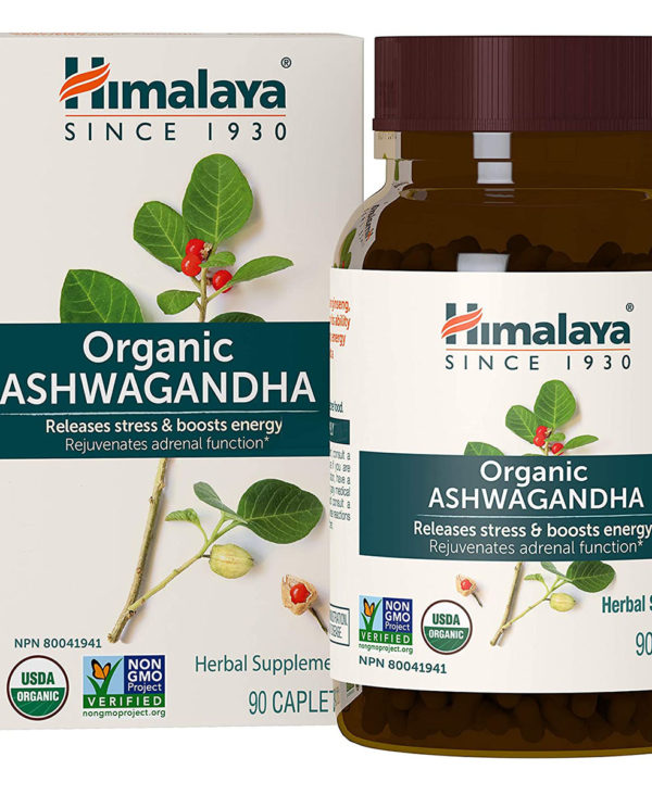 Himalaya Organic Ashwagandha 670 mg 90 Caplets