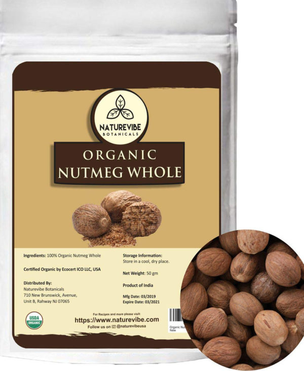 Naturevibe Botanicals Organic Nutmeg Whole
