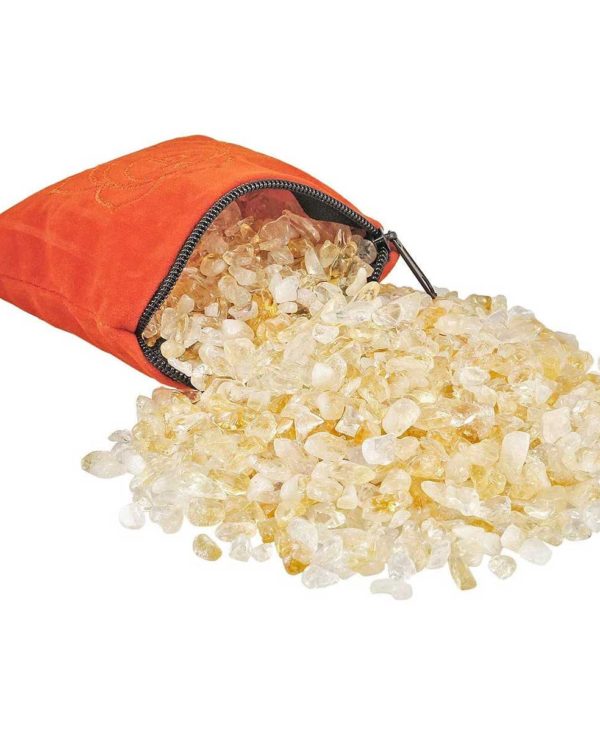 SUNYIK Natural Citrine Tumbled Chip Stone