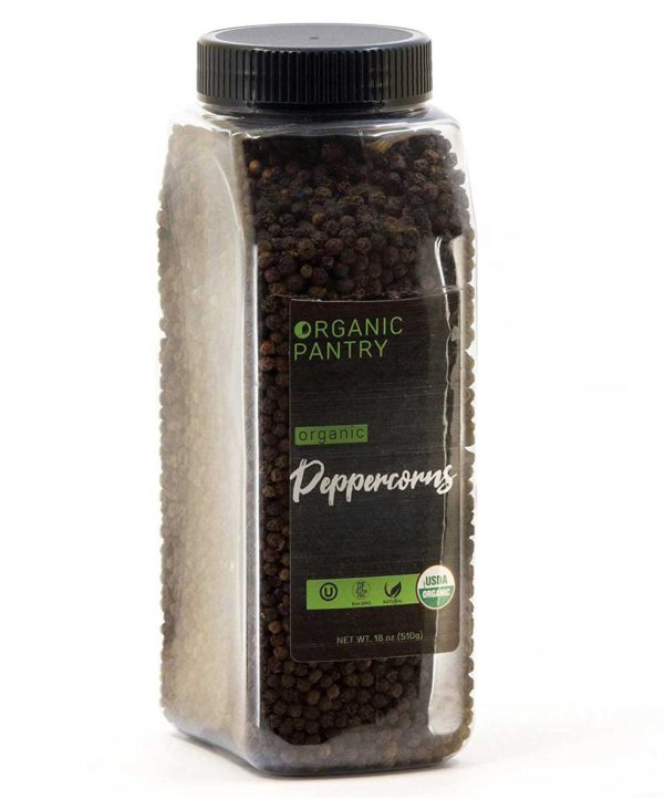 Organic Whole Black Tellicherry Peppercorns