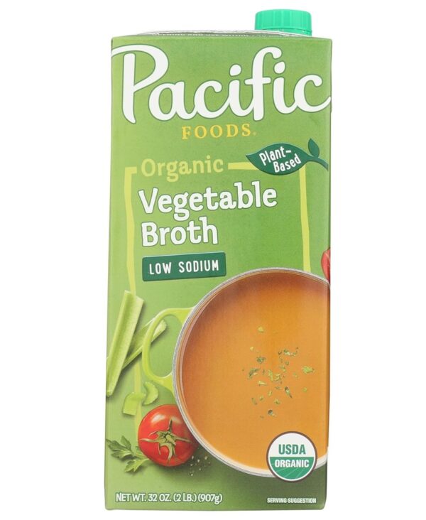 Pacific Foods Organic Low Sodium Vegetable Broth, 32 oz