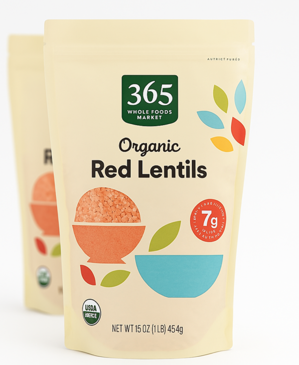 365 by Whole Foods Market, Organic Red Lentils, 16 Ounce (Pack of 2)