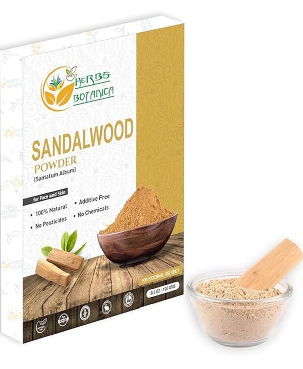 Chandan Sandalwood Powder, 100 gm / 3.52 oz, Face Pack & Mask, Tilak, Auspicious Occasions, Natural Cleansing & Soothing Powder for Wrinkles