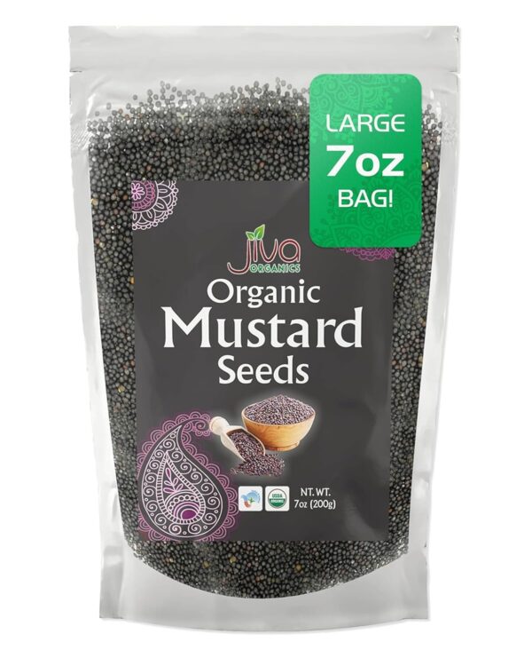 Jiva Organics Organic Black Mustard Seeds 7oz