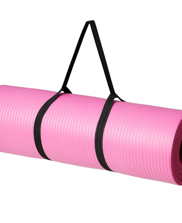 Amazon Basics 1/2 Inch Extra Thick Exercise Yoga Mat with Carrying Strap